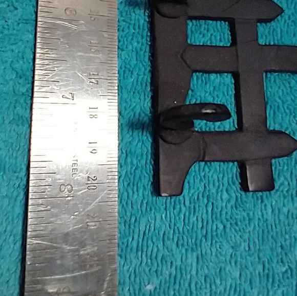 Black Metal Wall Hook Decor Key Holder House Tree vintage - Picture 2 of 4